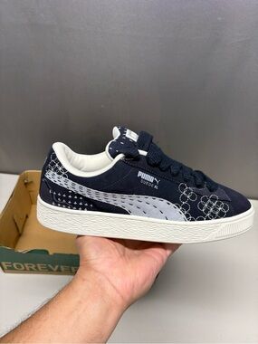 PUMA Suede XL Sashiko Navy White Men’s Size 10 New Rare 395777-01 No Box Lid